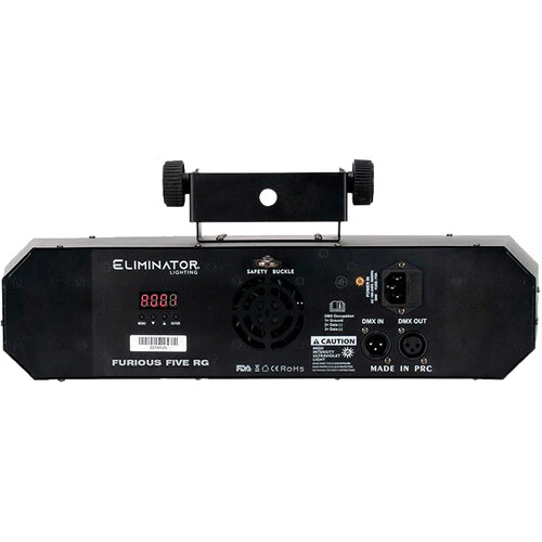 Eliminator Lighting Furious Five RG 5-FX-In-1 Laser, Strobe, Wash, UV, and Derby Light Fixture - Image 3