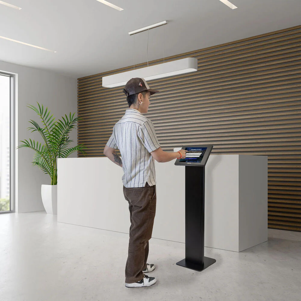 Mount-It! Anti-Theft Floor Standing Tablet Kiosk for Select iPad Models (Black) - Image 3